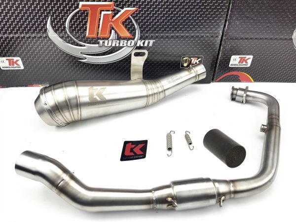 Auspuffanlage Turbo Kit GP Edelstahl Auspuff KEEWAY RKV 125 4 Takt 4T