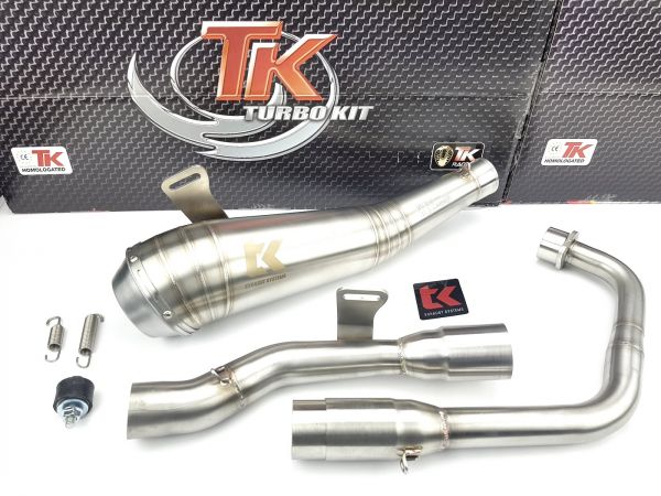 Edelstahl Turbo Kit GP Sport Auspuff Honda CBR 125 R 2004-2010 125i 4T