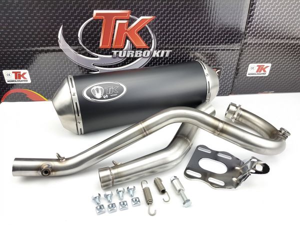 Turbokit X Road Edelstahl Auspuff KEEWAY TX 125 S 2009-2017 4 Takt 4T