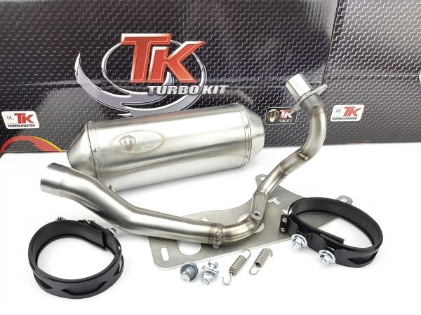 Edelstahl Turbokit Auspuff PIAGGIO Liberty LT LX Fly 3V E3 125 AC 4T