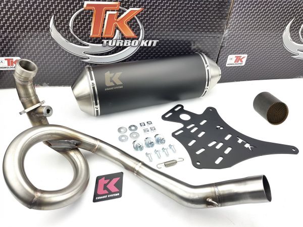 Turbo Kit G Max Edelstahl Auspuff + KAT Piaggio X7 Xevo 125 150 LC 4T