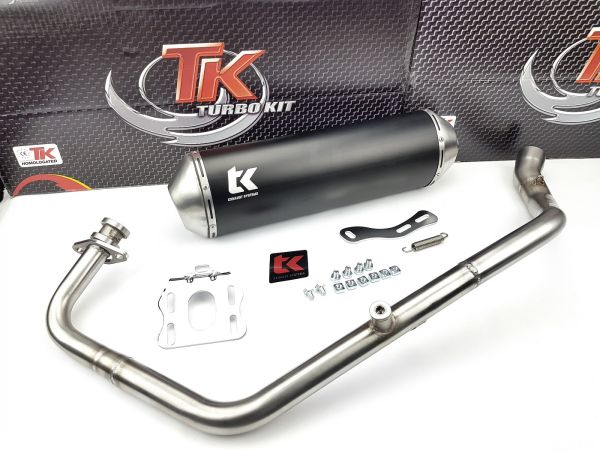 Turbo Kit X-Road Edelstahl Sport Auspuff Daelim Roadwin 125 Fi 4 Takt