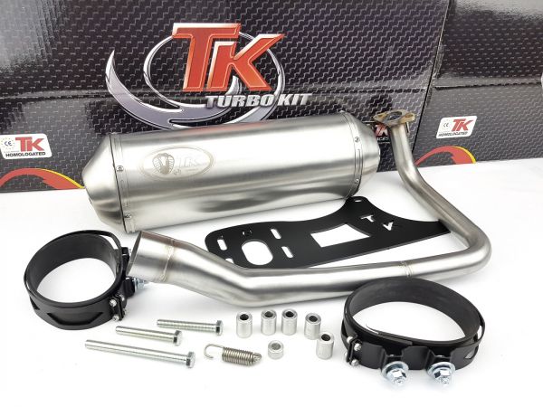 Turbokit Edelstahl Sport Auspuff Kymco Dink BetWin Yager Spacer 125 4T