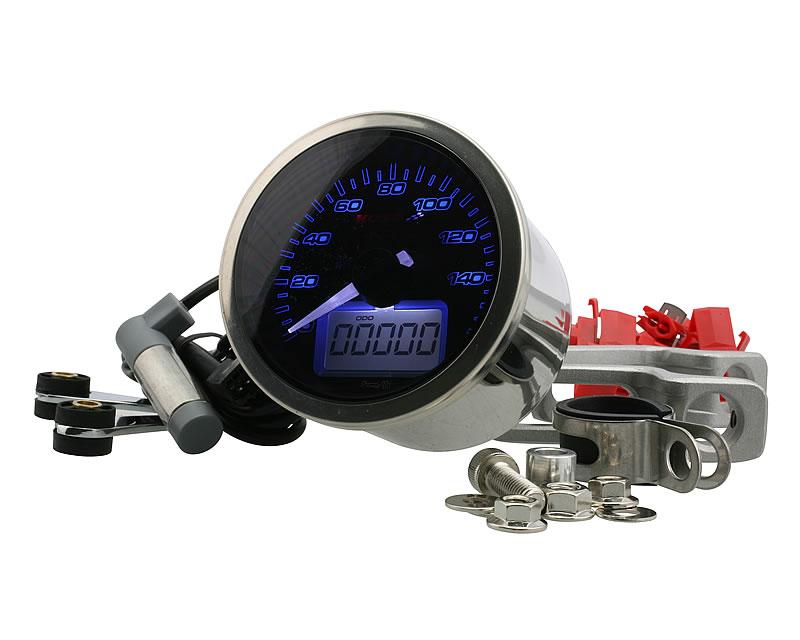 Tachometer D64 Eclipse Style max 160 km/h Schwarz Analog Roller ATV |  Scooter-Roller-Teile