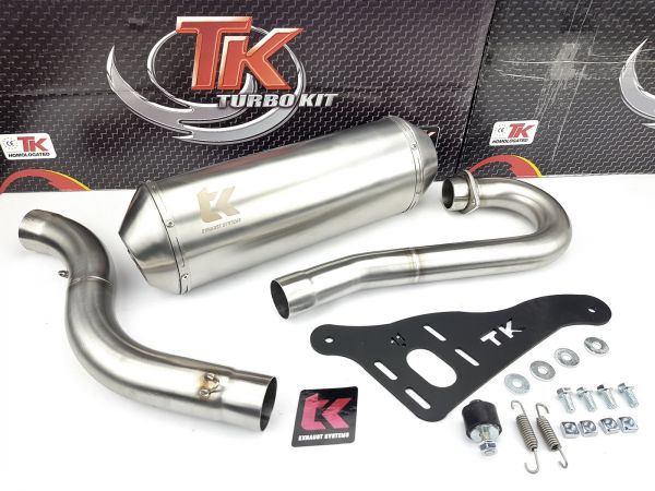 Edelstahl Auspuff Turbo Kit Sport Auspuffanlage Kawasaki KFX 450 Quad