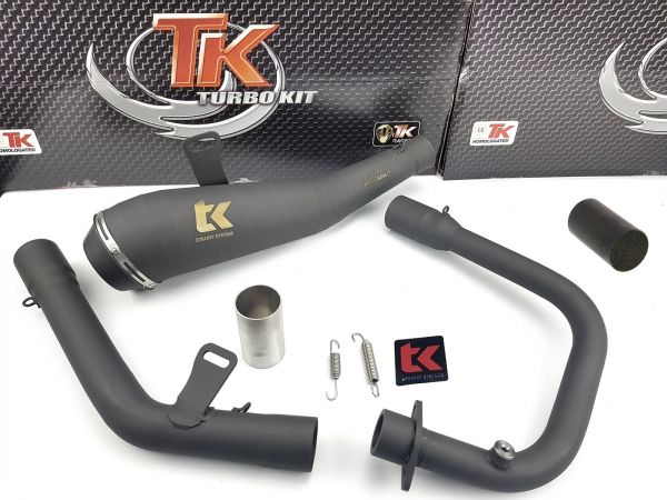 Turbokit GP Black Auspuff + KAT Goes MITT Taro TRMOTOR GP 1 GP1 125 4T