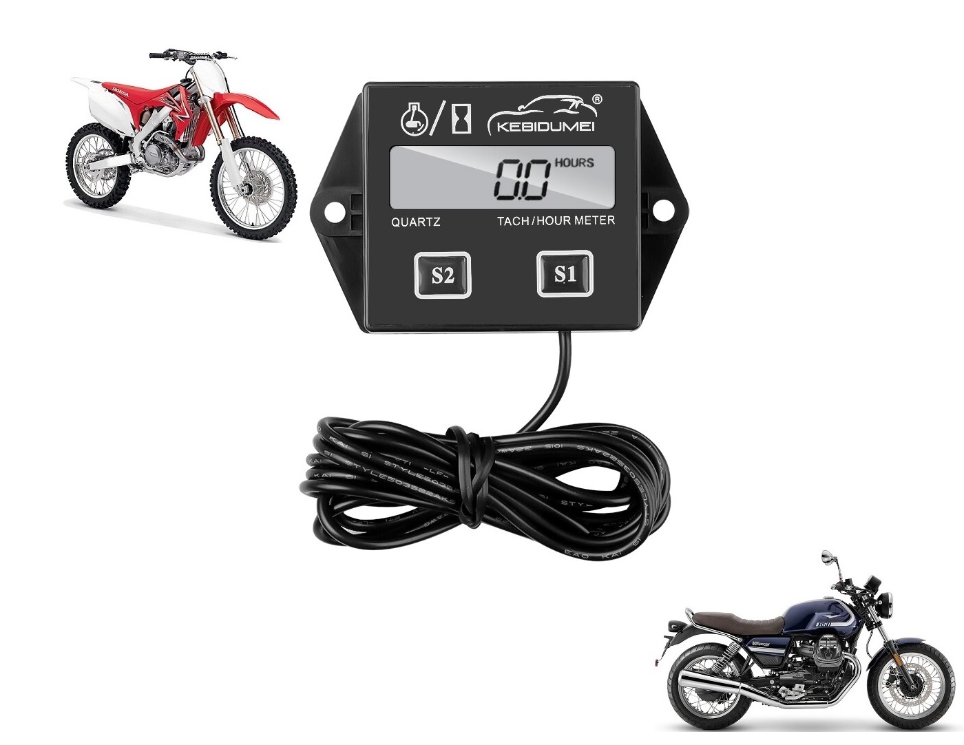 Digital Motocross Motorroller Roller 2T | Scooter 4T LCD Scooter-Roller-Teile Drehzahlmesser