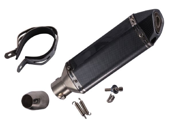 Auspuff Endschalldämpfer Kohlefaser Carbon Yamaha YZF R6 125 SLIP ON