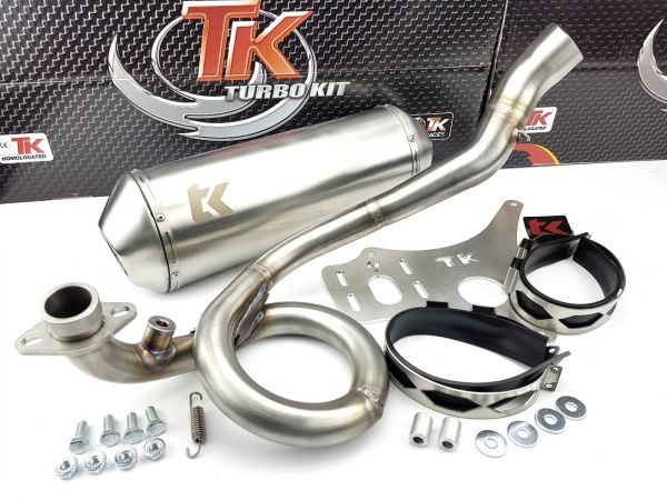 Turbo Kit Edelstahl Sport Auspuff Piaggio X10 125i LC 4T 2012 bis 2016