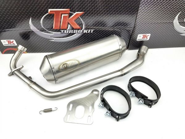 Edelstahl Turbo Kit XRoad Sport Auspuff KEEWAY RKV 125i 125 4 Takt 4T
