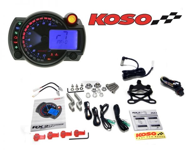 Multifunktions-Tachometer Koso RX2N+ GP Style Max 10000 RPM U/min NEU