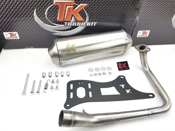 Turbokit Edelstahl Sport Auspuff Kymco Dink BetWin Yager Spacer 125 4T