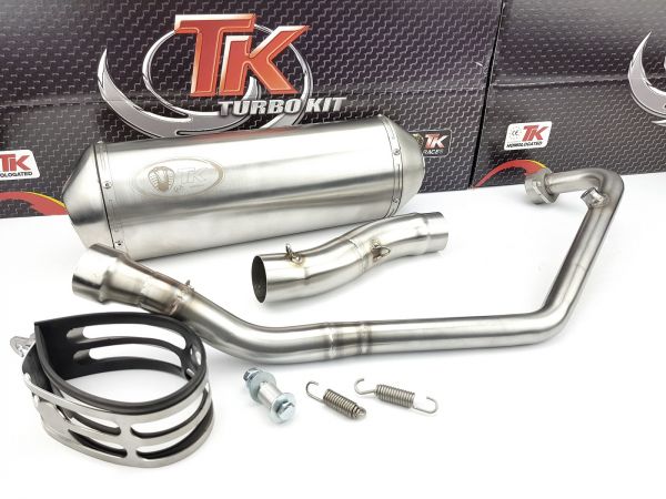 Edelstahl Turbo Kit X Road Sport Auspuff KEEWAY RKF 125 125i 4 Takt