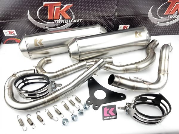 Auspuff Turbo Kit Edelstahl Double KTM DUKE 640 LC4 2000-2007 4T