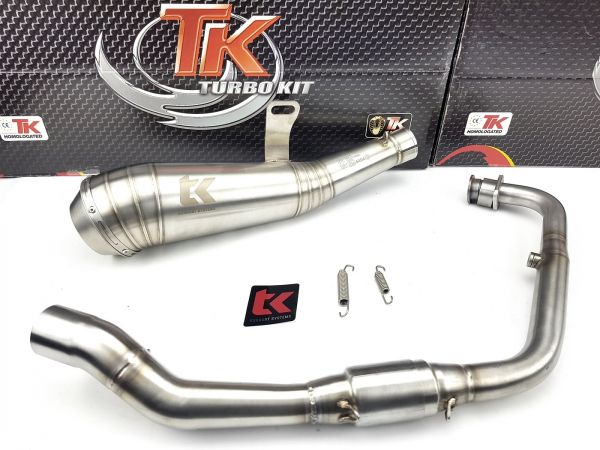 Turbo Kit GP Edelstahl Sport Auspuff KEEWAY RKV 125 4 Takt 4T
