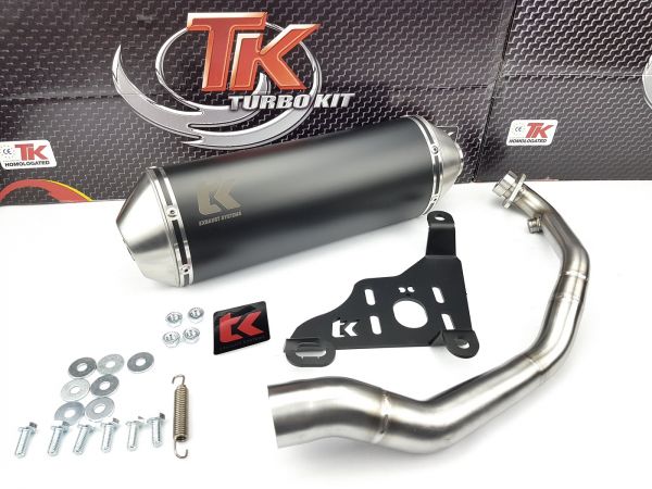 Auspuff Turbo Kit Edelstahl Aprilia SR GT 125 200 4V 21 22 23 4 Takt