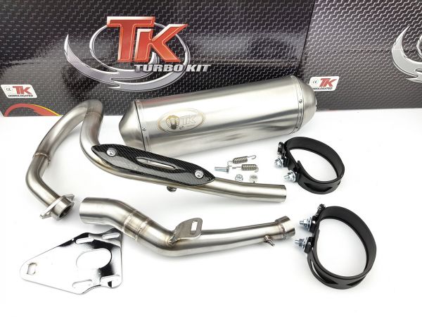 Edelstahl Turbo Kit X-Road Sport Auspuff SUZUKI DR 125 4 Takt AC 08-10